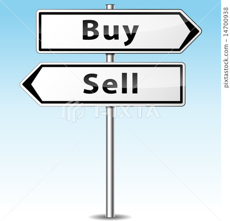 Vector buy and sell direction concept 14700938