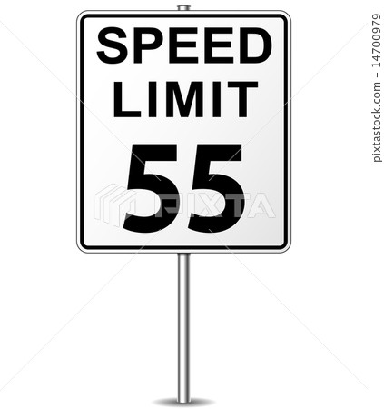 Vector speed limit sign 14700979