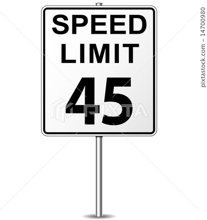 Vector speed limit sign 14700980