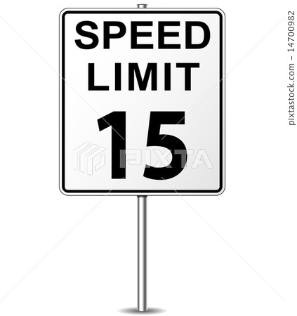 Vector speed limit sign 14700982