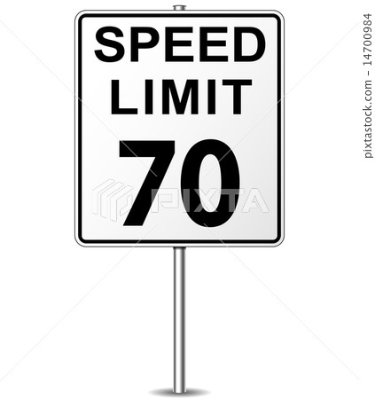 Vector speed limit sign 14700984