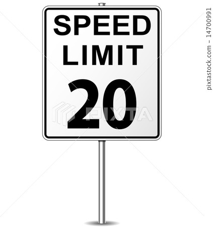Vector speed limit sign Vector speed limit sign 14700991