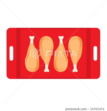 Roasted Chicken In A Red Tray Roasted Chicken In A Red Tray 14701451