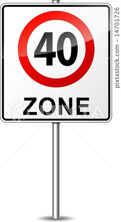 Vector speed limit zone sign Vector speed limit zone sign 14701726