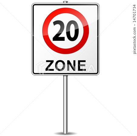 Vector speed limit zone sign Vector speed limit zone sign 14701734
