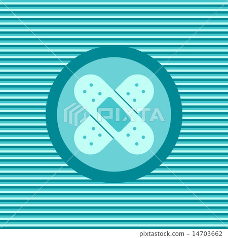 Band aid color flat icon 14703662