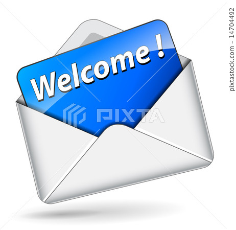 Vector blue welcome message Vector blue welcome message 14704492