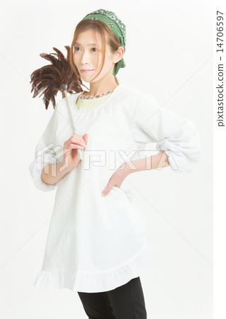 家庭主婦穿衣服清洗 14706597