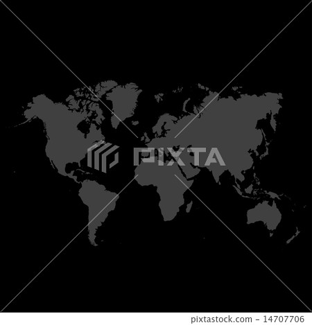 Detailed map of World on black background 14707706