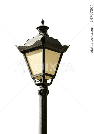 Old street lamp on a nature background Old street lamp on a nature background 14707804