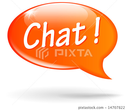 Vector chat orange speech bubble 14707822