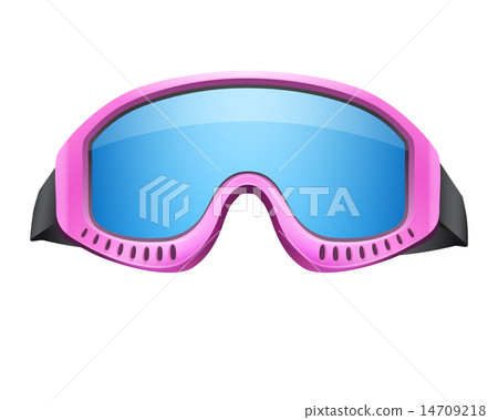 Classic snowboard ski goggles with colorful glass.  14709218