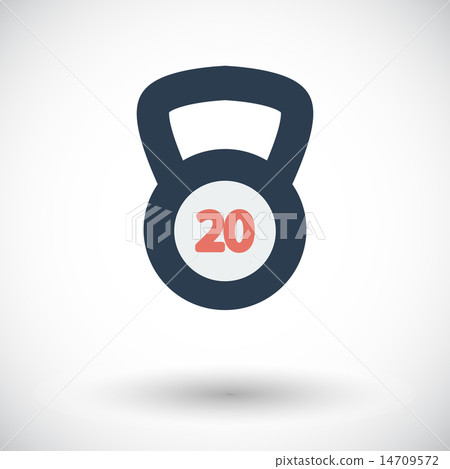 Sport weight single icon. 14709572