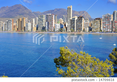 panoramic view of Benidorm, in Spain panoramic view of Benidorm, in Spain 14709818