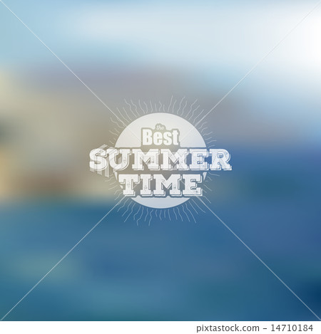 Summer time poster, vector web and mobile interface template. Blurred mesh background 14710184