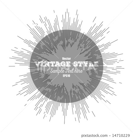 Vintage style star burst, retro element for your design, vector illustration 14710229