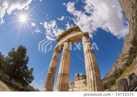 Delphi with ruins of the Temple in Greece 14710325