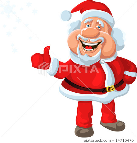 vector a happy Santa Claus shows that everything is fine! vector a happy Santa Claus shows that everything is fine! 14710470