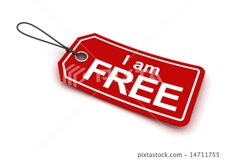 I am free tag, 3d render I am free tag, 3d render 14711755