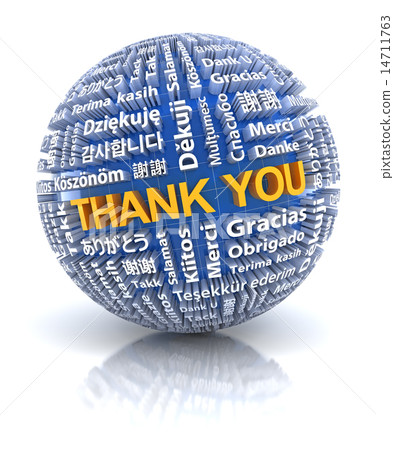 Thank You Text In 22 Different Languages 3d Stock Illustration 14711763 Pixta