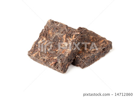 Two briquette of black Chinese Shu Pu Erh tea Two briquette of black Chinese Shu Pu Erh tea 14712860