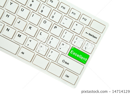 Wording Excellent on computer keyboard on white Wording Excellent on computer keyboard on white 14714129