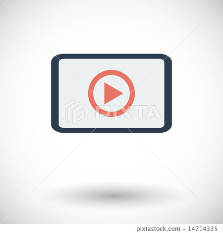 Video player flat icon. 14714335