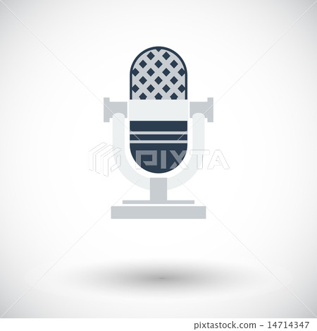Icon vintage microphone. Icon vintage microphone. 14714347