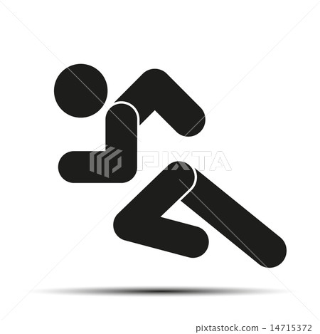 Running people simple symbol of run isolated on a white background. 14715372