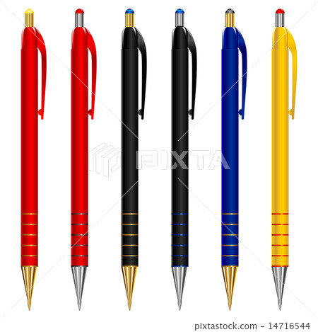 vector set of pens of different colors vector set of pens of different colors 14716544