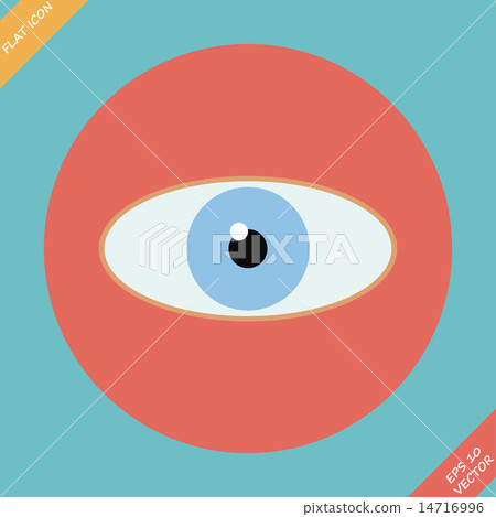 Eye icon - vector illustration. Flat design - Stock Illustration ...