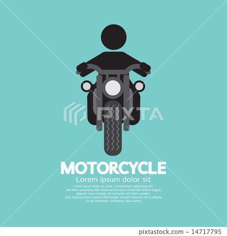 Man Riding A Motorcycles Symbol 14717795