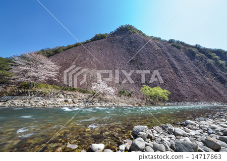 Shikagaragawa巨石的春天 14717863