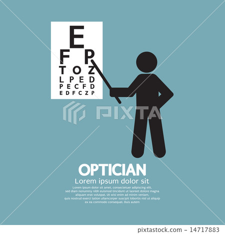 Optician Pointing To Snellen Chart Graphic Symbol Optician Pointing To Snellen Chart Graphic Symbol 14717883