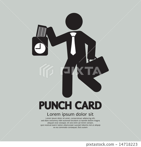 Businessman Using Punch Card For Time Check 14718223