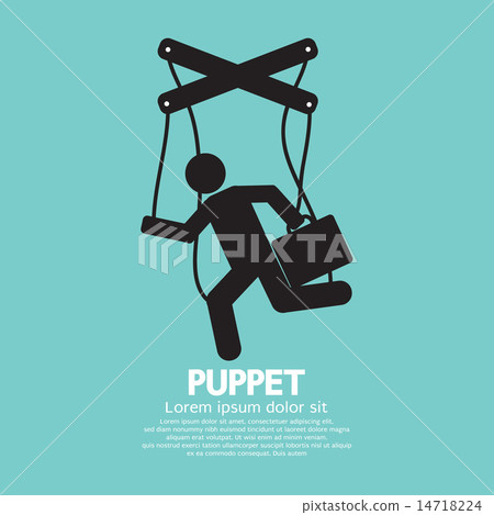 Black Graphic Single Puppet Doll 14718224