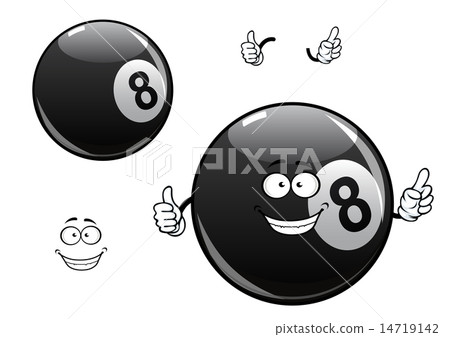 Cartoon billiards, snooker, pool ball character Cartoon billiards, snooker, pool ball character 14719142