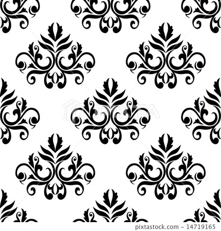 Leaves and tendrils compositions seamless pattern Leaves and tendrils compositions seamless pattern 14719165
