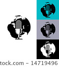 microphone and globe 14719496