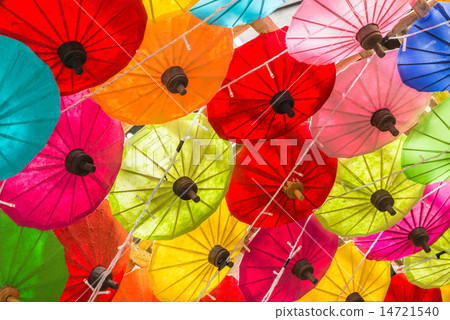 Colorful of Paper Parasols,Paper Umbrella Colorful of Paper Parasols,Paper Umbrella 14721540