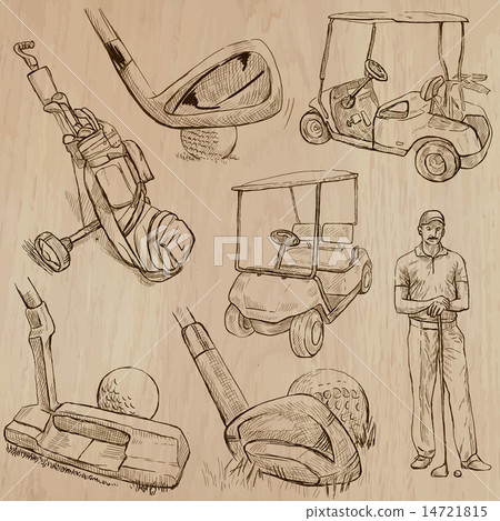 Golf and Golfers - Hand drawn vectors 14721815