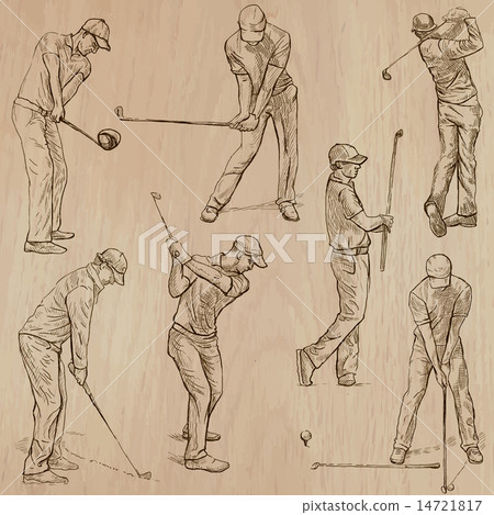 Golf and Golfers - Hand drawn vectors 14721817