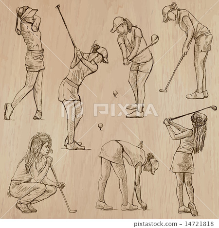 Golf and Golfers - Hand drawn vectors 14721818