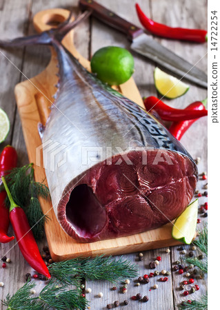 Raw tuna with spices Raw tuna with spices 14722254