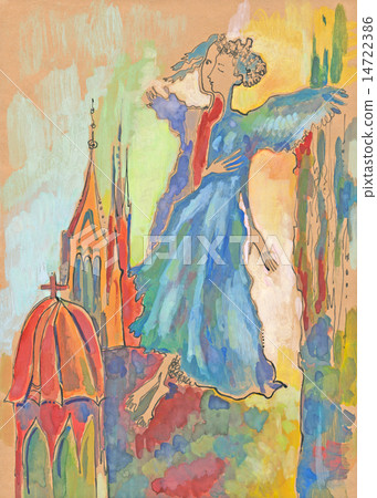 An hand drawn illustration - Angels An hand drawn illustration - Angels 14722386