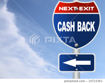 Cash back road sign Cash back road sign 14723361