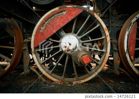 Wheels of an old train 14726121