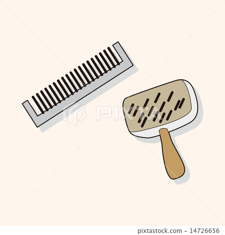 Pet dog brush theme element vector,eps10 14726656