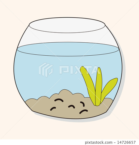 Pet goldfish bowl theme element vector,eps10 14726657