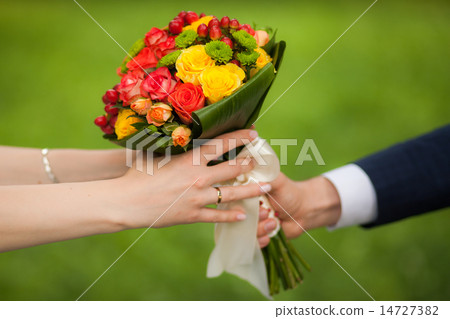 Close up of beautiful bouquet of fresh flowers Close up of beautiful bouquet of fresh flowers 14727382